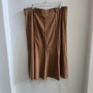 Dress Barn A-line brown skirt with decorative striping size 16w